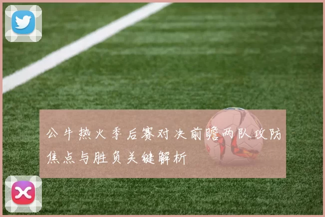 公牛热火季后赛对决前瞻两队攻防焦点与胜负关键解析